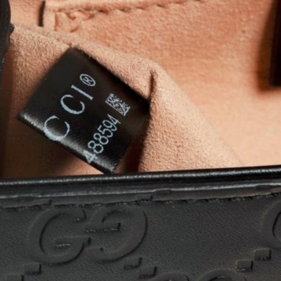 Gucci Small Black Leather Guccissima GG Padlock Bag - Picture 13 of 14